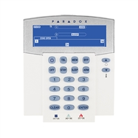 32-Zone Wireless Fixed LCD Keypad Module - EN, Powered by optional 2x AA batteries, with built-in backup battery